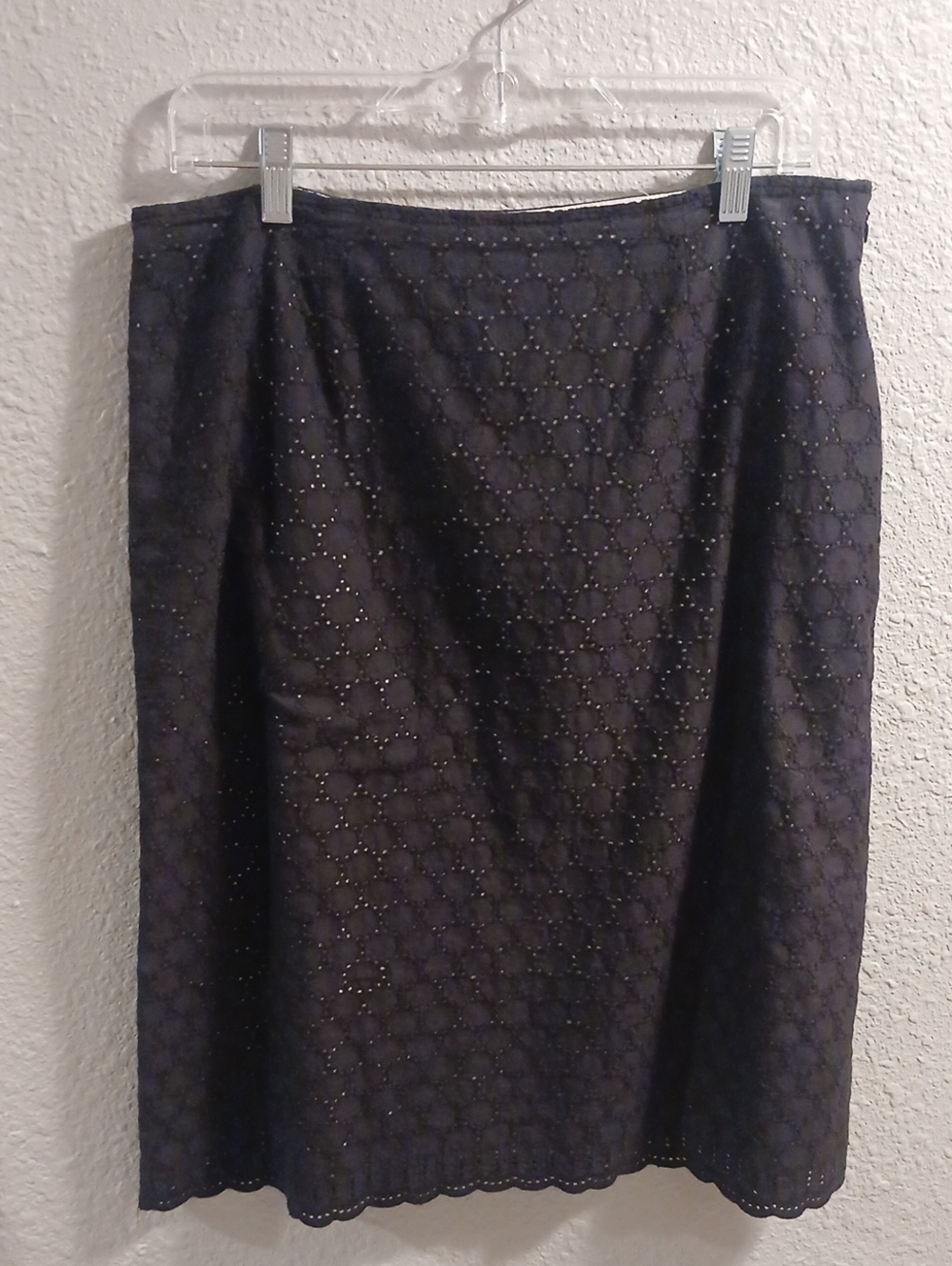Worthington Black Eyelet Pencil Skirt